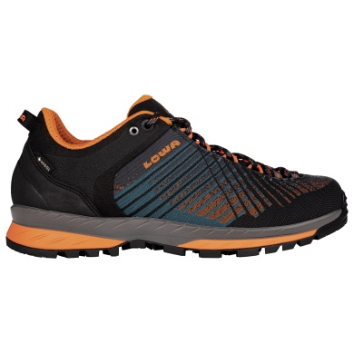 Lowa Hiking Shoes Carezza GTX Low Suede (Trekking, waterproof) anthracite grey/orange Men's